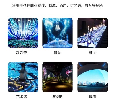 户外全息沉浸式儿童游戏互动体感大屏裸眼3D光影秀大型汽车发布会演唱会露天投影纱幕投影剧院夜游文化拼接